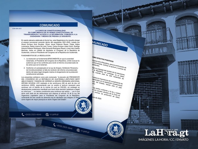 Corte de Constitucionalidad otorgó amparo a diputados opositores. Diseño La Hora: Alejandro Ramírez