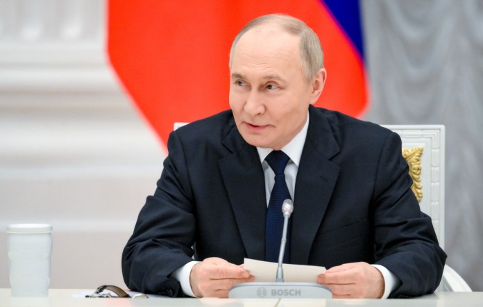 Presidente ruso, Vladímir Putin, durante una conferencia de prensa en Moscú. Foto La Hora: EFE