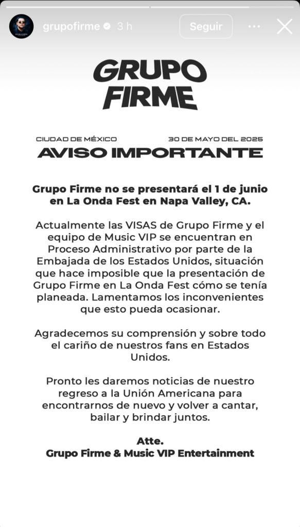 Foto La Hora: Captura de Pantalla / IG: @grupofirme