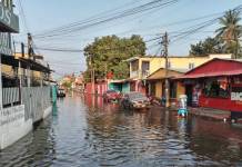 El puerto de San José, Escuintla, fue uno de los más afectados con la salida del mar. Foto La Hora: Conred