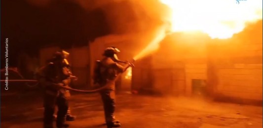 Incendio en Matamoros. Foto La Hora: CVB