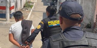 Presunto responsable de ataque armado ocurrido en el Mezquital, Villa Nueva. Foto La Hora: PNC