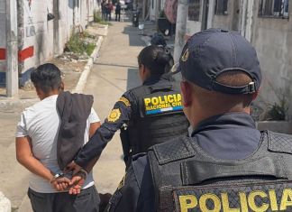 Presunto responsable de ataque armado ocurrido en el Mezquital, Villa Nueva. Foto La Hora: PNC
