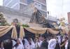 Procesión extraordinaria de la consagrada imagen de la Virgen de Soledad, Templo de El Calvario. Foto La Hora: Fabricio Alonzo