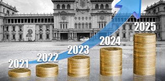 Planilla de los 14 ministerios y la Presidencia se incrementa en Q5 mil 600 millones. Diseño La Hora: Alejandro Ramírez