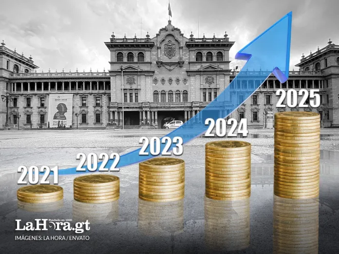 sueldos y salarios Planilla de los 14 ministerios y la Presidencia se incrementa en Q5 mil 600 millones. Diseño La Hora: Alejandro Ramírez