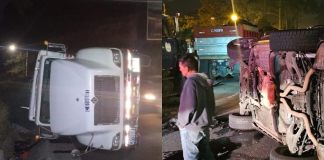 Dos vehículos tanto en la ruta CA-9 y en la zona 16 de la ciudad capital quedan volcados, afectando al tráfico del sector.