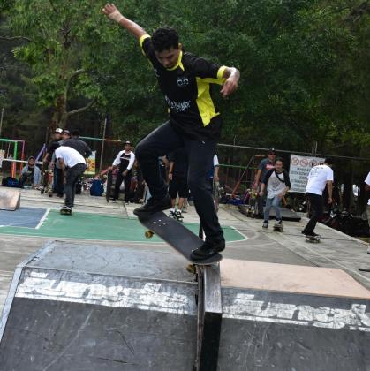 participante del evento "día internacional del skateboarding" realizado en la Colonia Centro America, zona 7. Foto La Hora: Daniel Ramírez