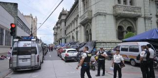En imágenes: día 23 de campamento del STEG, PMT reporta más complicaciones en el tráfico Panorama del tránsito en inmediaciones al Palacio Nacional. Foto La Hora: Fabricio Alonzo