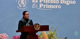 La titular del MAGA, María Fernando Rivera, da a conocer sobre los montos que pequeños y medianos productores agrícolas pueden solicitar mediante el crédito Tob´anik.