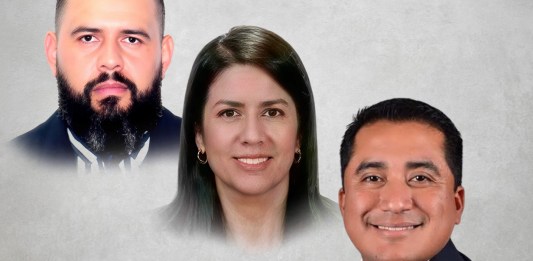 Alejandro Prado Estada, Ingrid Vanessa García Vásquez y Otilio Benjamín López Maldonado, integraron la Sala Tercera de Corte de Apelaciones. Diseño La Hora: Alejandro Ramírez.