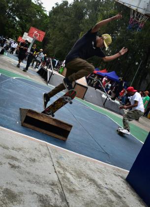 participante del evento "día internacional del skateboarding" realizado en la Colonia Centro America, zona 7. Foto La Hora: Daniel Ramírez