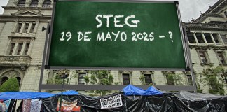 Desde el 19 de mayo, el Sindicato de Trabajadores de la Educación de Guatemala (STEG) convocaron a una asamblea permanente