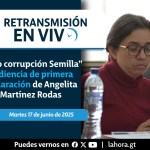 Audiencia de primera declaración de la jefa del Archivo General del Tribunal Suprema Electoral (TSE), Angelita Martínez Rodas, dentro del caso Corrupción Semilla.