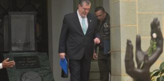 Presidente Bernardo Arévalo, previo al Consejo de Ministros para la elección del titular y suplente para el directorio de la Superintendencia de Competencia
