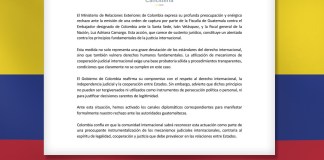 Cancillería colombiana se pronuncia por orden de captura de Velásquez y fiscal general de Colombia Diseño La Hora: Alejandro Ramírez