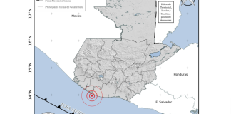 Reporte de Insivumeh de sismos con magnitud 5.1 en costas del pacífico.