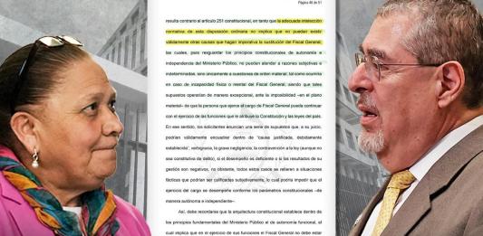La CC reconoció que existen otras causales que permiten destituir al fiscal general MP. Arte La Hora: Alejandro Ramírez