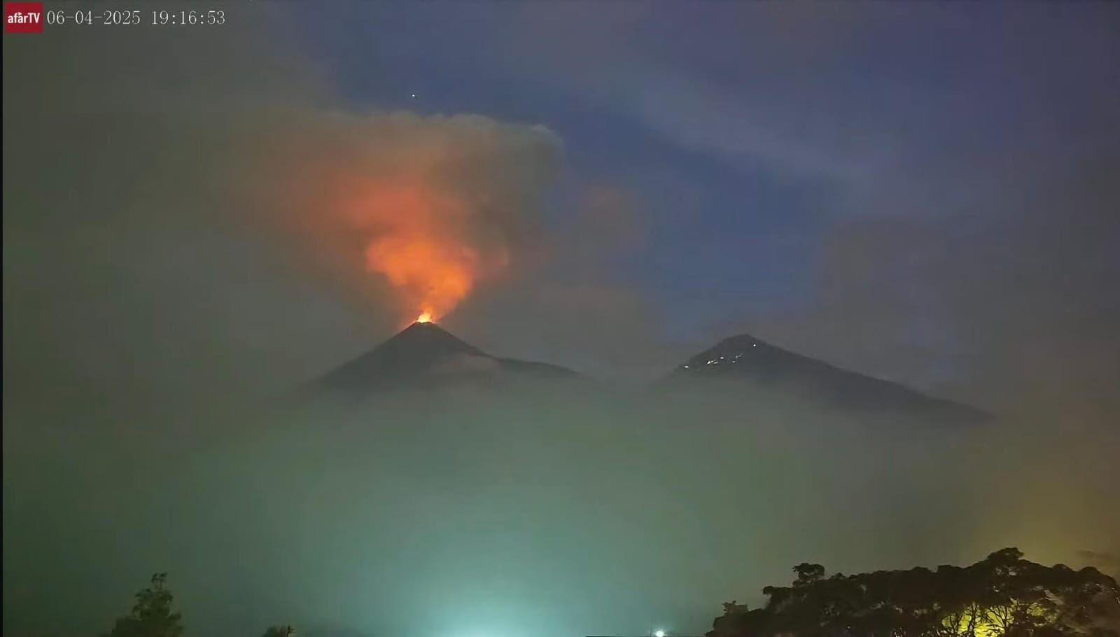 Volcán de Fuego: Aquí puedes ver en tiempo real el incremento de la actividad volcánica