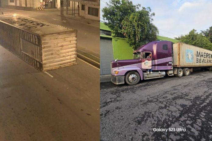 Sin complicaciones en el tráfico, autoridades de la PMT de Guatemala reportan la movilización de un furgón volcado en la avenida Elena.