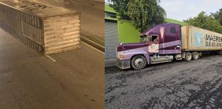 Sin complicaciones en el tráfico, autoridades de la PMT de Guatemala reportan la movilización de un furgón volcado en la avenida Elena.