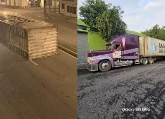 Sin complicaciones en el tráfico, autoridades de la PMT de Guatemala reportan la movilización de un furgón volcado en la avenida Elena.