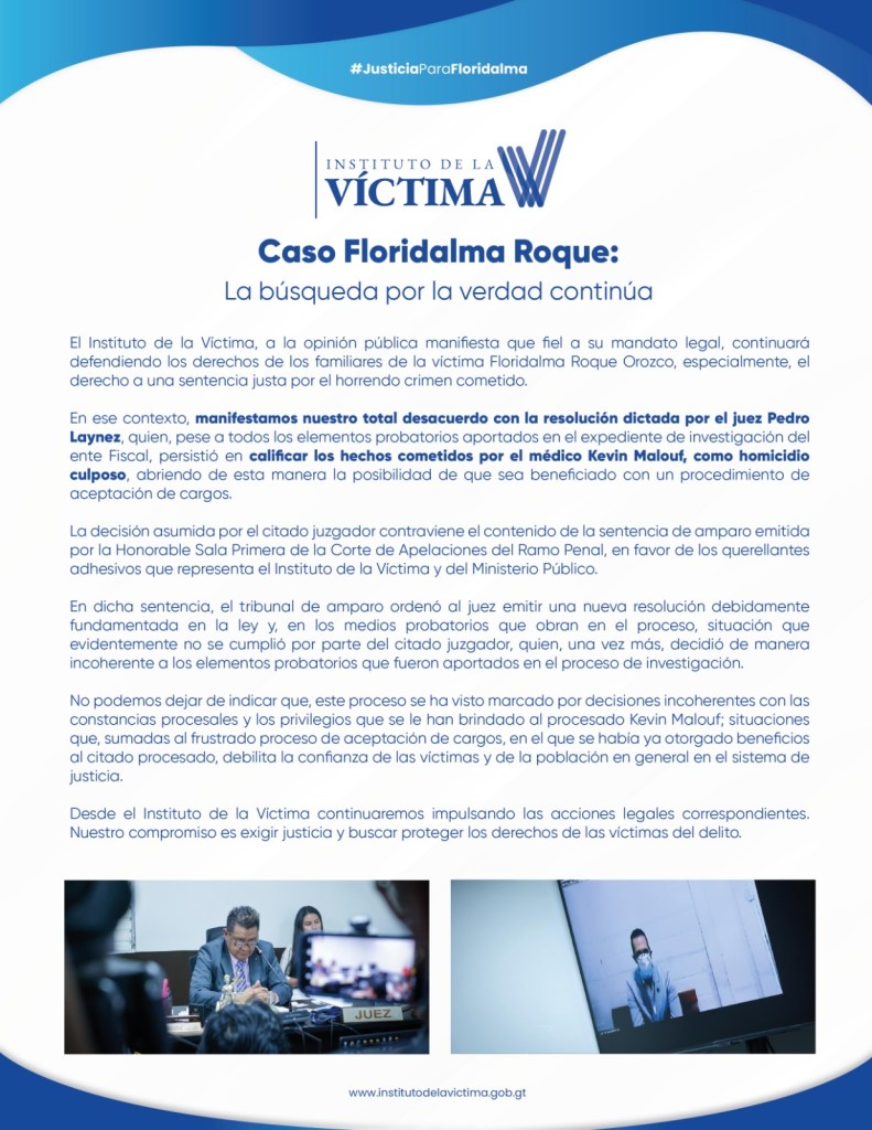 IDV comunicado caso F Roque