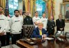 Los jugadores de la Juventus vivieron un momento incómodo durante su visita a Donald Trump en la Casa Blanca.