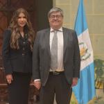 Secretaria de Seguridad Nacional del EE. UU., Krisi Noem y el ministro de Gobernación, Francisco Jiménez. Foto La Hora: Fabricio Alonzo