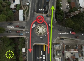 MuniGuate suspende el retorno del transporte pesado sobre el paso a desnivel de Lomas del Norte, zona 17