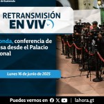 Retransmisión: La Ronda, conferencia de prensa desde el Palacio Nacional. Foto La Hora: Gobierno de Guatemala.