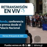 Retransmisión: La Ronda, conferencia de prensa desde el Palacio Nacional. Foto La Hora: Gobierno de Guatemala.