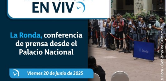 Retransmisión: La Ronda, conferencia de prensa desde el Palacio Nacional. Foto La Hora: Gobierno de Guatemala.