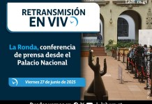 Retransmisión: La Ronda, conferencia de prensa desde el Palacio Nacional Retransmisión: La Ronda, conferencia de prensa desde el Palacio Nacional. Foto La Hora: Gobierno de Guatemala.