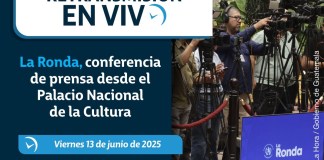 Retransmisión: La Ronda, conferencia de prensa desde el Palacio Nacional de la Cultura. Foto La Hora: Gobierno de Guatemala.