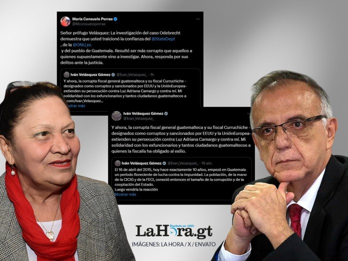 Consuelo Porras e Iván Velásquez cruzaron palabras por caso Odebrecht. Arte La Hora: Alejandro Ramírez