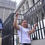 Anabela Chacón, madre de Melisa Palacios asegura que espera justicia para su hija. Foto La Hora: Fabricio Alonzo