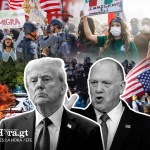 Protestas por captura de migrantes en Los Ángeles alcanzan su quinto día tras enfrentamientos contra fuerzas policiales. Arte La Hora: Alejandro Ramírez