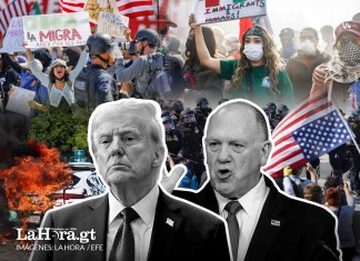 Protestas por captura de migrantes en Los Ángeles alcanzan su quinto día tras enfrentamientos contra fuerzas policiales. Arte La Hora: Alejandro Ramírez