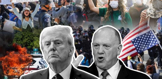 Protestas por captura de migrantes en Los Ángeles alcanzan su quinto día tras enfrentamientos contra fuerzas policiales. Arte La Hora: Alejandro Ramírez