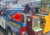 Máquinas tragamonedas incautadas en allanamientos realizados en San Marcos. Foto la Hora: PNC