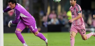 Nicholas Hagen y Lionel Messi