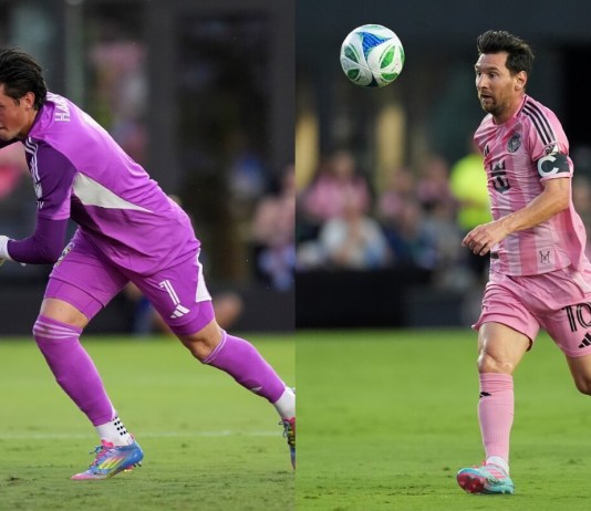 Nicholas Hagen y Lionel Messi