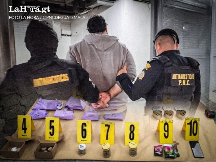Presunto distribuidor de droga mexicano es detenido en zona 11. Foto La Hora: PNC.