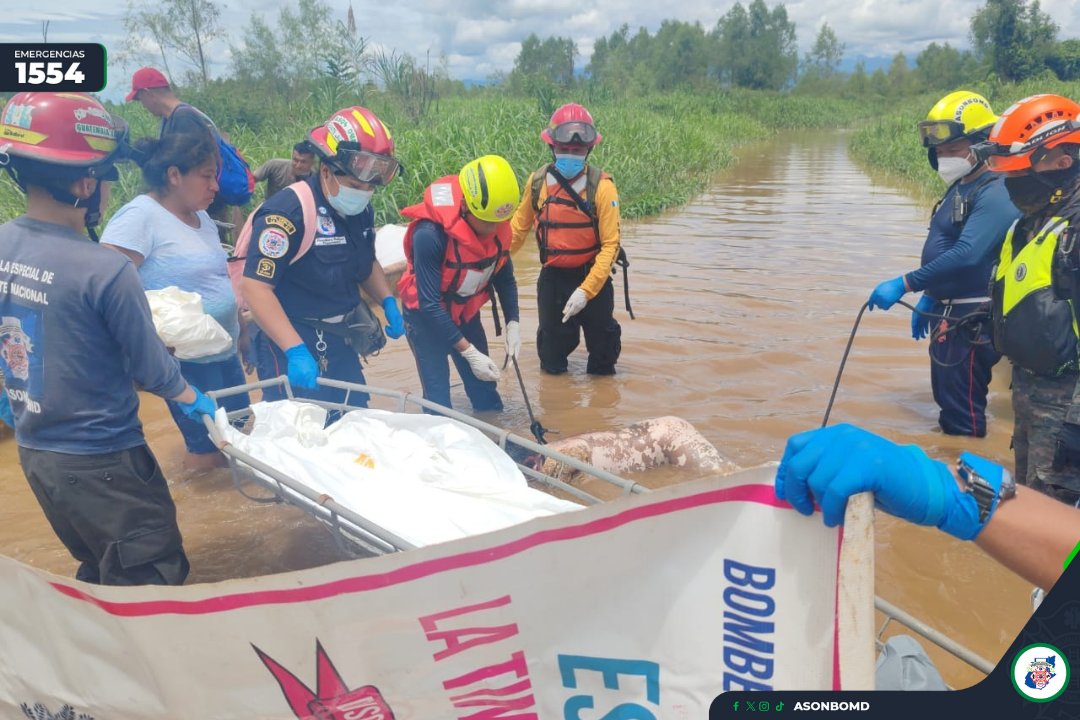 Localizan el cuerpo del menor arrastrado por el río Polochic tras tres días de búsqueda