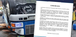 DGT confirma que bus volcado en ruta Interamericana operaba con licencia en proceso de renovación