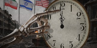 Representación del Reloj del Juicio Final del Boletín de Científicos Atómicos. Arte La Hora: Alejando Ramírez