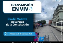 Día del Maestro en la Plaza de la Constitución. Foto La Hora: Fabricio Alonzo.