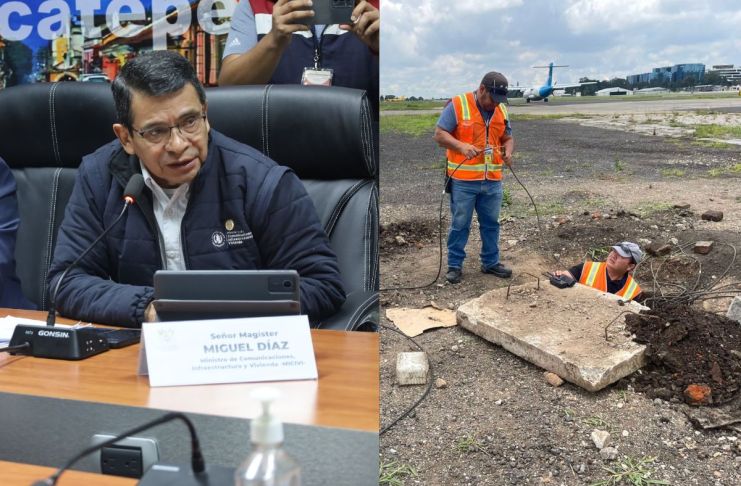 Las autoridades del CIV anuncian mejoras al sistema de luces del Aeropuerto. Foto La Hora: CIV