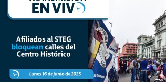 En vivo: Afiliados al STEG bloquean calles del Centro Histórico Afiliados al Sindicato de Trabajadores de la Educación de Guatemala (STEG), dirigido por Joviel Acevedo. Foto La Hora: Daniel Ramírez.